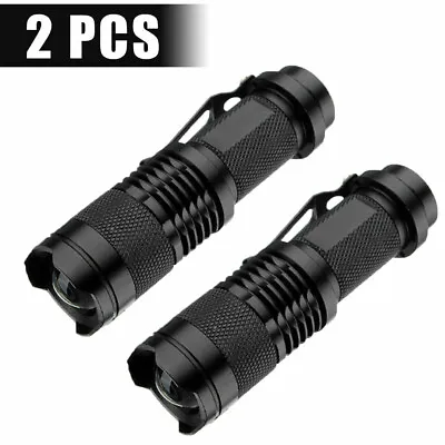 2Pack Tactical LED Flashlight Military Grade Small Torch Ultra Bright Light Lamp • $8.99