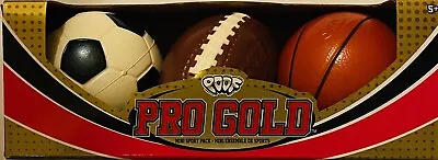 Poof Pro Gold Mini Sport Pack Football Basketball Soccer Kids Foam Toys • $16.99