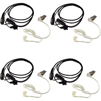 $78.74 • Buy 4x Hands Free Headsets W/ Acoustic Tube Earpiece PTT Mic For ICOM Radio Devices