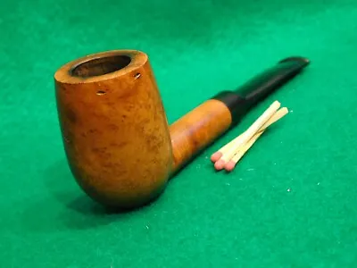 Briar Tobacco Pipe ~ Billiard Bowl W/Long Saddle Stem ~ CHATEAU BRUYERE #112 • $35