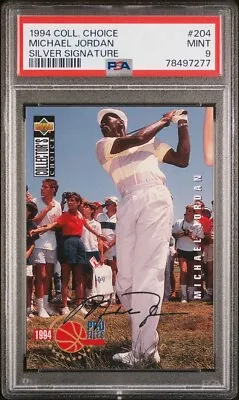 1994 Collector's Choice Silver Signature Michael Jordan #204 PSA 9 Mint Golf  • $60