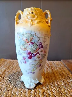 Vintage Victorian Style Hand Painted Porcelain Vase. Number On Bottom. • $10