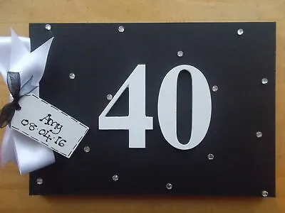  Personalised 40th Birthday Guest Book Scrapbook Memory Photo Album Gift • £12.95