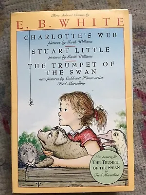 E. B. White 3 Book Collection Charlotte’s Web Stuart Little Trumpet Of The Swan • £12