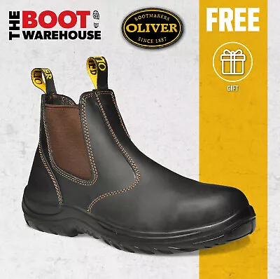 Oliver Work Boots 34626 Steel Toe Safety. 'Claret' Elastic Sided. Brand New! • $119.95