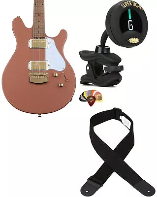 Ernie Ball Music Man 570-P7-R1-05-MB-GD + Snark ST-8 + Dunlop PVP101 + Levy • $3031.93