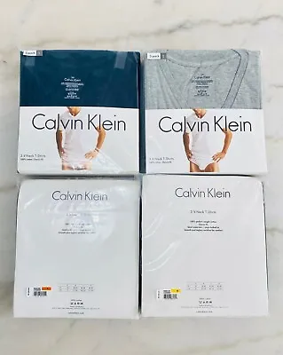 Calvin Klein CKU Undershirt M9065 Men 3-Pack Classic V-Neck T-Shirt Blk Wht S M • $16.88