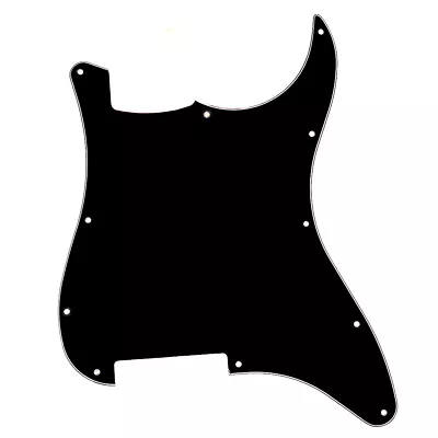 Electric Guitar Blank Pickguard For Fender Stratocaster Strat Parts 3 Ply Black • $24.19