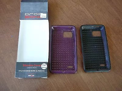 Lot Of  2~DROID BIONIC SILICONE COVER FOR VERIZON MOTOROLA HIGH GLOSS COVER  • $5