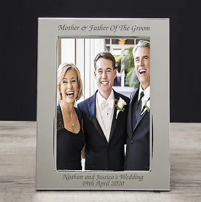 Personalised Mother And Father Of The Groom Photo Frames For Wedding Favour Gift • £12.99