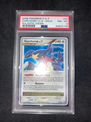 $10.50 • Buy 2008 Pokemon Garchomp LV. X Holo Rare Majestic Dawn D&P #97 PSA 8 Near Mint