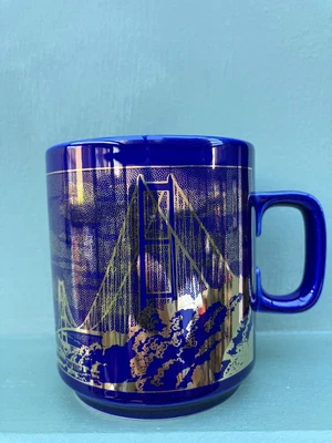 £3.99 • Buy Vintage Hornsea Pottery Humber Bridge Mug Blue
