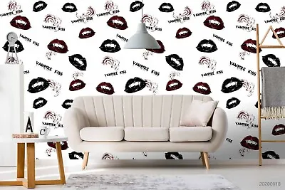 3D Kiss Pattern Seamless Wallpaper Wall Mural Removable Self-adhesive Sticker115 • $269.99