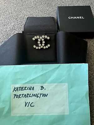 Chanel Brooch With Crystals Authenticated • $1050