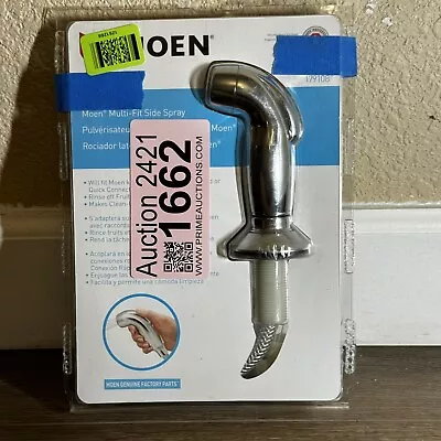 Moen 179108 Multi-Fit Side Water Faucet Sprayer Metal Plastic Chrome - New Open • $20.95