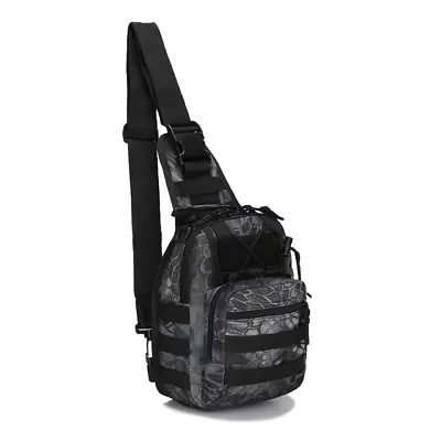 Mens Backpack Tactical Sling Shoulder Bag Molle Travel Chest Pack Outdoor Hiking • $12.19