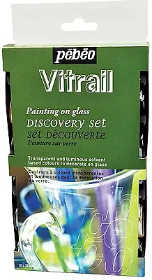 £34.99 • Buy Pebeo Vitrail Stained Glass Solvent Colour Craft Paint Discovery Set 12 X 20ml