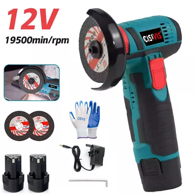 £32.99 • Buy 12V Brushless Mini Cordless Angle Grinder Wood Polish Cutting Machine W/2Battery
