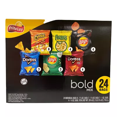 Frito Lay Bold Box Potato Chips Mix American Crisps Cheetos Doritos 24 Bags • £18.57