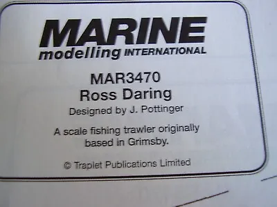Original Model Boat Plan Ross Daring Fishing Trawler Mar3470 Free Uk Post • $12.62