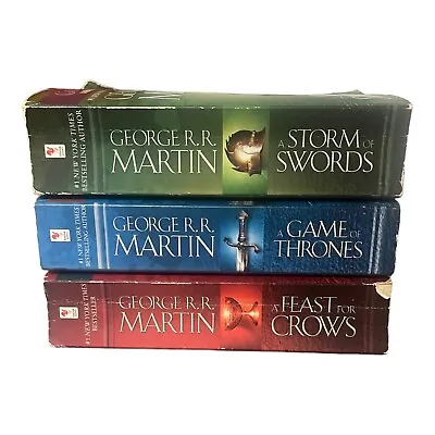 3 X Game Of Thrones Small Paperback Books George R R Martin Storm Of Swords • $19.50