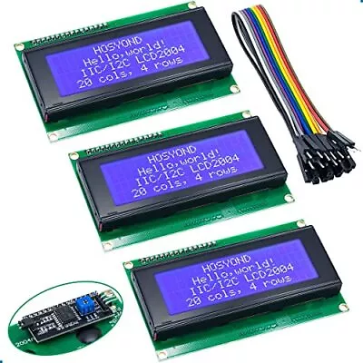 3pcs IIC I2C 2004 LCD Module 20x04 LCD Screen Module Display For Arduino Rasp... • $21.25