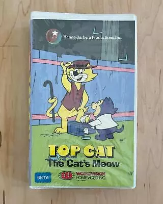 TOP CAT Cat's Meow (1961) Sealed Betamax Worldvision Animation Comedy Children's • $10