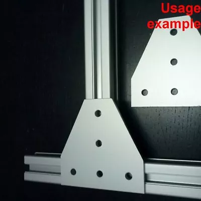 Aluminum T-slot 30x30 Profile 5-hole T-join Flat Connect 90x90x4mm Plate 2-pcs • $17.50