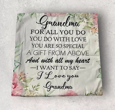 Throw Pillow Cover 18”x18” I Love You Grandma • $9.95