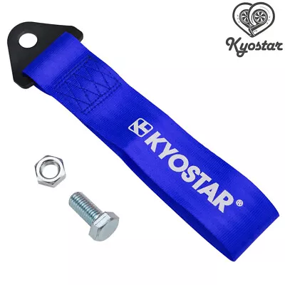$16.37 • Buy KYOSTAR Universal JDM Racing Car Tow Strap Front & Rear Bumper Towing Hook Blue 