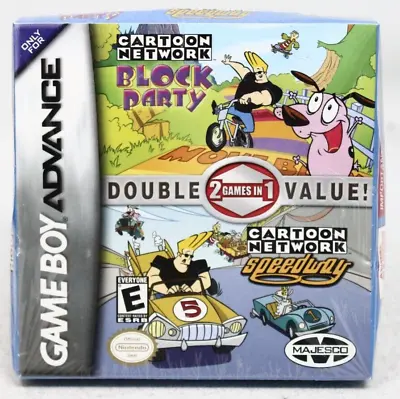 2 In 1 Double Value: Cartoon Network: Block Party + Speedway- Game Boy GBA New+ • $24.95