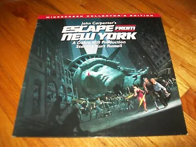 ESCAPE FROM NEW YORK Laserdisc LD WIDESCREEN COLLECTOR'S EDITION JOHN CARPENTER • $34.99