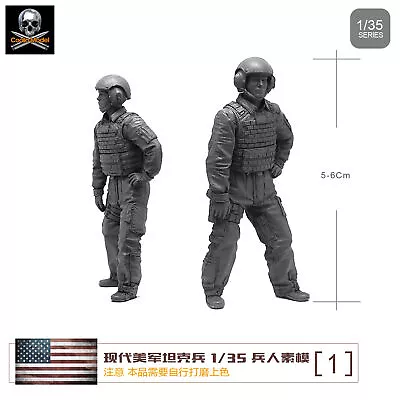 1/35 Y-B3 Modern American Army Tank Soldier Unpainted Resin Model Unassembled • $12.99