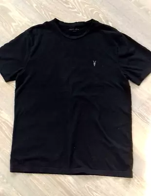 ALLSAINTS Men's Designer Tea Shirt (Size Medium) Black (Full Description Below) • £4.99