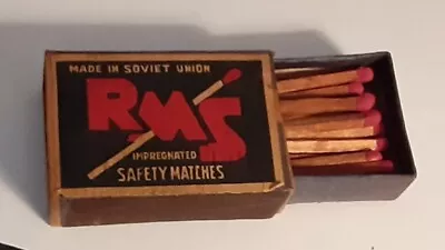 Vintage RMS Match Box W/ Impregnated Safety Matches Soviet Union WWII • $199.95