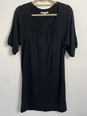 VANESSA BRUNO Sz 1 EU 36 UK 8 Fine Knit Short Sleeve Jumper Dress  Black • £4.99