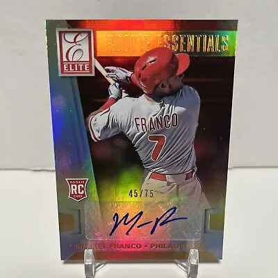 2015 Panini Elite Essentials Signatures /75 Maikel Franco #12 Rookie Auto RC • $13.99