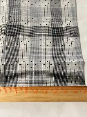 Vintage Cotton Polyester Blend Semi-sheer Plaid With Raised Nubs 1 Yd 17  X 34  • $12.99