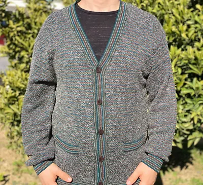 Missoni Uomo Cardigan Cosby Knit Pullover Retro Sweater Size 2XL 56 58 • $178