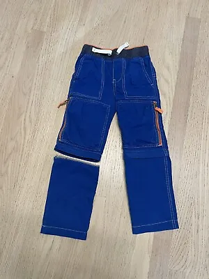 Mini Boden Boys Techno Zip Off Cargo Blue Pants US 5 110 Cm EUC • $9.99
