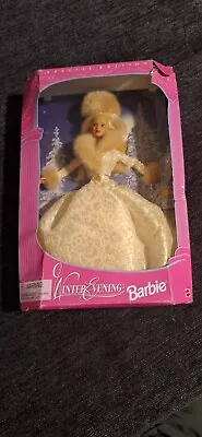 Barbie Doll 1998 Special Edition Winter Evening Mattel Blonde Collectible NIB • $25