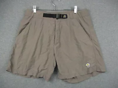 Mountain Hardwear Nylon Shorts Large Mens Belted Hiking Adjustable Khaki Tan • $20.86