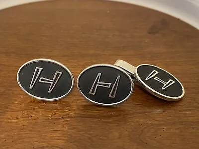 Vintage H Initial Monogram Letter Font Hickok Cufflinks Tie Clasp • $13