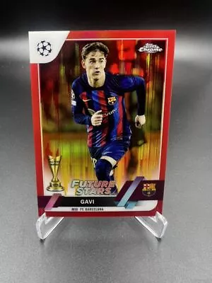 2022-23 Gavi Topps Chrome Red Gold Seismic FC Barcelona Card SSP Hit • $2.05