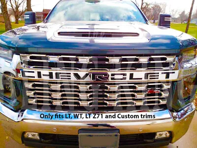 2020-2023 Chevy Silverado 2500 HD Chrome Grille Insert Grill Overlay LT WT Cust • $139.20