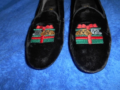 $44 • Buy Zalo Black Velvet Kitten & Puppy CHRISTMAS Shoes Size 7 M BEAUTIFUL  Spain.! 