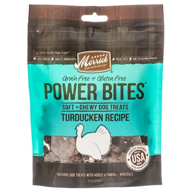 Merrick Power Bites Natural Soft And Chewy Real Meat Dog Treats Grain Free • $18.42