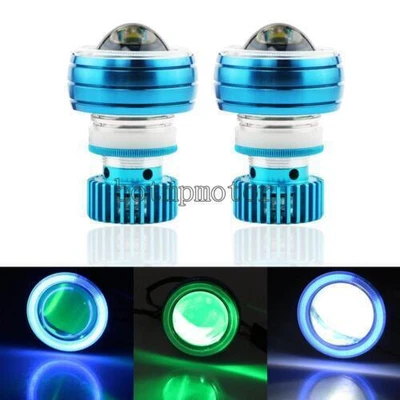 $91.78 • Buy 2X Motorcycle LED Halo Projector Headlight For Yamaha YZF R1 R6 Suzuki GSXR600