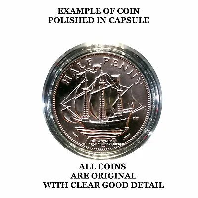 £4.99 • Buy 70th Birthday. 1952, Old Half Penny.polished Copper, Ideal For Small Gifts   