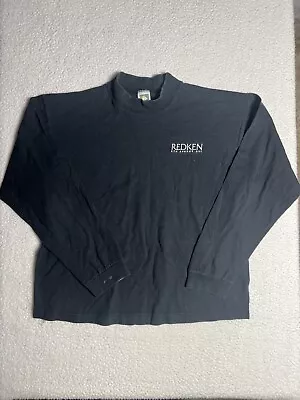 Vtg 90s Redken Salon 5th Ave NYC Faded Promo Mock Neck Shirt LARGE Made In USA • $42.95